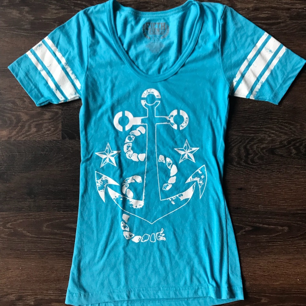💥4/$25💥 Bright Blue Cute Summer Sailor Shirt